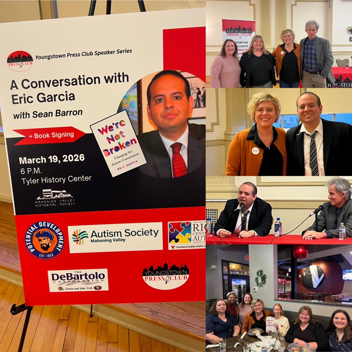 Photo gallery of Autism Society Mahoning Valley's Conversation with Eric Garcia.